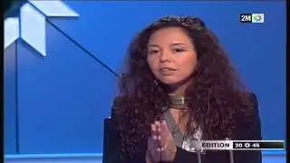 Leila Ghandi en direct sur le plateau du JT de 2M