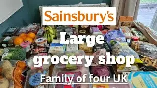Sainsburys grocery haul - family of four UK | Prices and meal plan