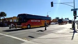 Cincinnati Bengals motorcade arriving in Inglewood 2/13/21