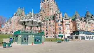 4K🇨🇦 CANADA Travel - Old Quebec City St. Lawrence River view from Terrace