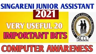 SCCL Singareni Junior Assistant exam 2021 /Important Bits from Computer awareness/useful for exam/