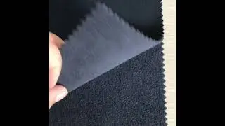 Poly Pongee Stretch PP17/R5KR7-1 75D 3 layer laminated with Poly fleece｜Fabric Display｜