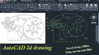 Autocad 2d drawing - Mechanical component drawing in autocad - 