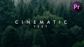 Create a CINEMATIC TITLE animation in adobe premiere (for beginners)
