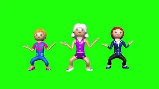 Cartoon Dancing - Green Screen Animation