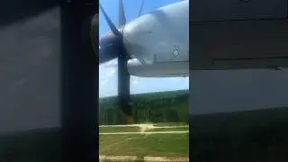 Взлет на «Тыртырке» в Урайском аэропорту. Take-off on ATR-72 in Uray airport. #взлет