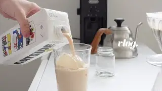 sub) living alone diary. 여름 끝자락🍃 커피, 요리, 일, 청소가 담긴 여유롭고 잔잔한 자취일상. 요즘 빠진 오트라떼, 자취요리들 / 수린 suzlnne