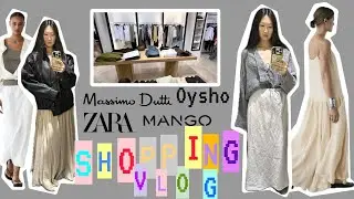 Shopping vlog Massimo Dutti / ZARA / Mango / Oysho / New collection / shopping with fitting