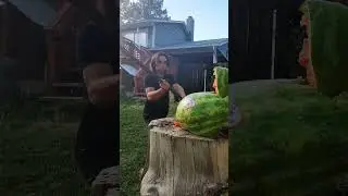 37 sec of brutalising a melon with a flail
