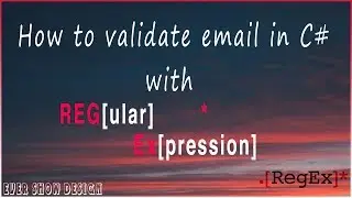 How to validate email in C# with Regular Expressions