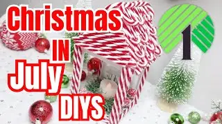 Christmas In July DIYS with Dollar Tree Items. Beautiful Holiday Home Decor that look store bought