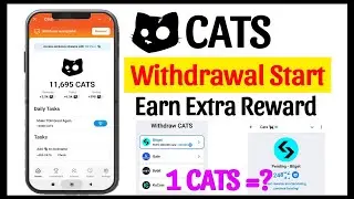 Cats Airdrop Withdrawal Start || Earn Extra 30,000 Cats Reward || Cats Token Listing & Price