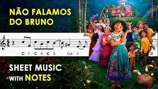 We Don't Talk About Bruno - Encanto | Sheet Music with Easy Notes for Recorder Flute Violin Tutorial
