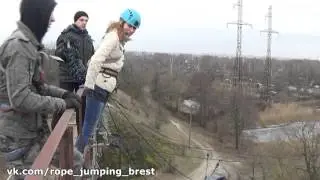 Прыжки с веревками в Бресте 21 метр