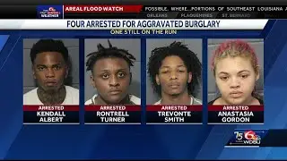 Four arrested, one sought in aggravated burglary