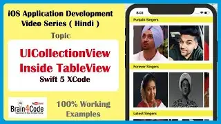 Create Collection View in Table View with Swift 5 XCode | Hindi | UICollectionView in UITableView