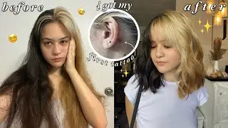 forcing myself to glow up | haircut and tattoo