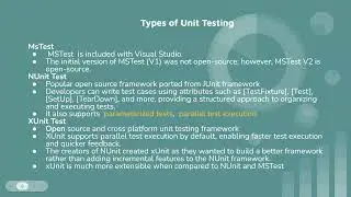 what is Unit test | C# unit test, MS Test, NUnit, xUnit
