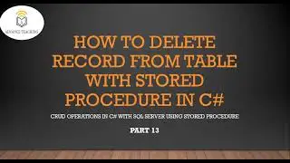 How to Delete Record from Database with Stored Procedure Using C# Window Form in Urdu/Hindi