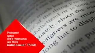 Cube Lower Thirds - Lower third collection for editing