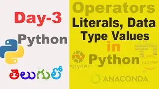 Data Types in Python || Operators in Python || Python in Telugu || Python programs in Telugu