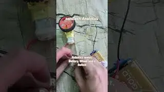 Robotics motor, Battery, Wheel and a Switch #ctce #diy #electronicseducation #roboticsforkids