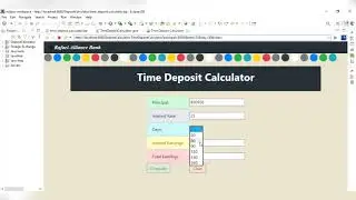 Time Deposit Calculator | Java | Html| using Eclipse