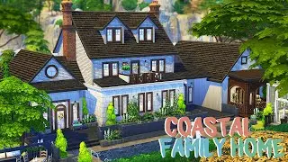 COASTAL RUSTIC FAMILY HOME 💕 | The Sims 4 | Speed Build