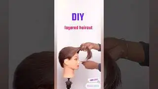 DIY 🟤 PERFECT LAYERS 👌FACE FRAMING  LAYERS  +  BANGS