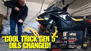 Winter ready: Oil change Chain Case Oil change and topping up fluids on Skidoo’s 900 Ace Turbo