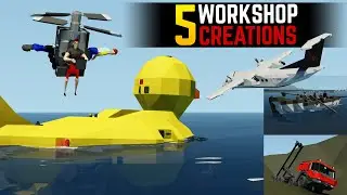 Helicopter JET PACK & Awesome AIRLINER! - 5 Workshop Creations - Stormworks Build and Rescue