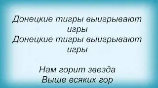 Слова песни Потап И Настя Каменских   Донецкие тигры выигрывают игры