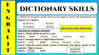 DICTIONARY SKILLS | AP DSC | AP TET | AP SA | 7799691771 | BEST ONLINE COURSES | FREE PDFS | TESTS |