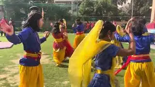 Janmashtami Group Dance Performance by Class 5th | Radha Krishna Dance Cover | Special Assembly