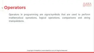 08  PHP Tutorial   Operators in PHP