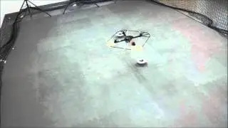 Quadrotor working with 2 e-pucks