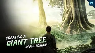 Creating a GIANT TREE in Adobe Photoshop - Speed Art