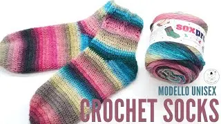 TUTORIAL: Crochet Socks / calze uncinetto unisex