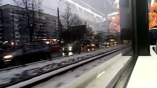 С Ст.м "Проспект Просвещения" До Ул. Асафьева По Изменённому маршруту на 100 трамвае (23.12.22)