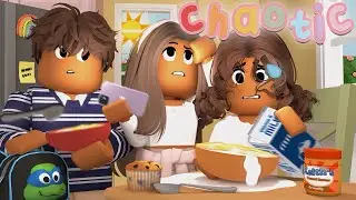 ☀️ Kids CHAOTIC School Morning Routine! Bloxburg Roleplay