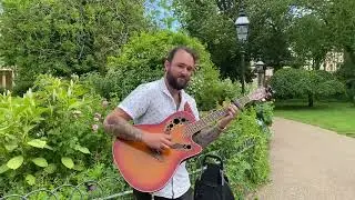 Beautiful acoustic guitar in Pavilion Gardens by Martin Andrews. Playing "A Whole New World".