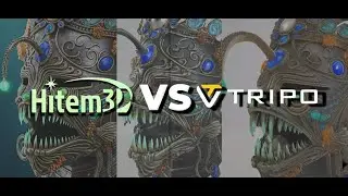 Convert 2D Image to 3D Model - AI (Hitem3D vs Tripo3D)