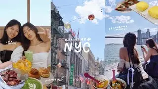 what i ate in a day @ new york city 🍵🍕🍋🍣🍅