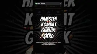 Hamster Kombat Günlük Şifre #airdrop #hamsterkombat