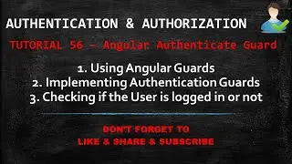 [Tutorial 56] Angular Authentication Guard