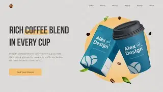 Coffee Website Design In Adobe Xd / Auto Animate
