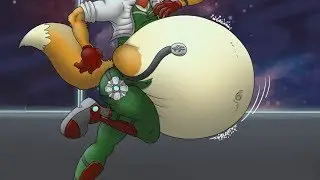 Canine furry inflation #2 (With StarFox and belly move)