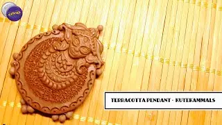 Easy Terracotta Pendant with less tools #KuteKammals #TerracottaTutorial