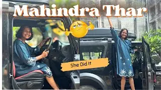 At the age of 55 💃MUMMY DRIVING MAHINDRA THAR 💨  || RiderGirl Vishakha🇮🇳