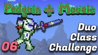 FIRST BOSS FIGHT! - Terraria Class Challenge - w/ Mousie - Episode 6